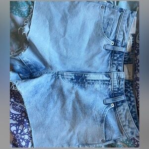 Blue jean shorts